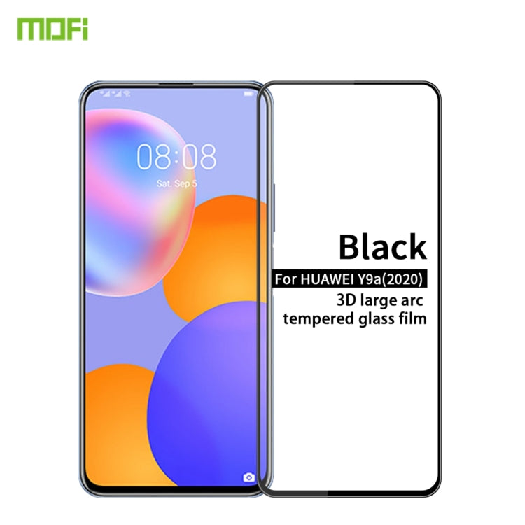 For Huawei Y9a 2020 MOFI 9H 3D Explosion-proof Curved Screen Tempered Glass Film(Black) - Huawei Tempered Glass by MOFI | Online Shopping South Africa | PMC Jewellery