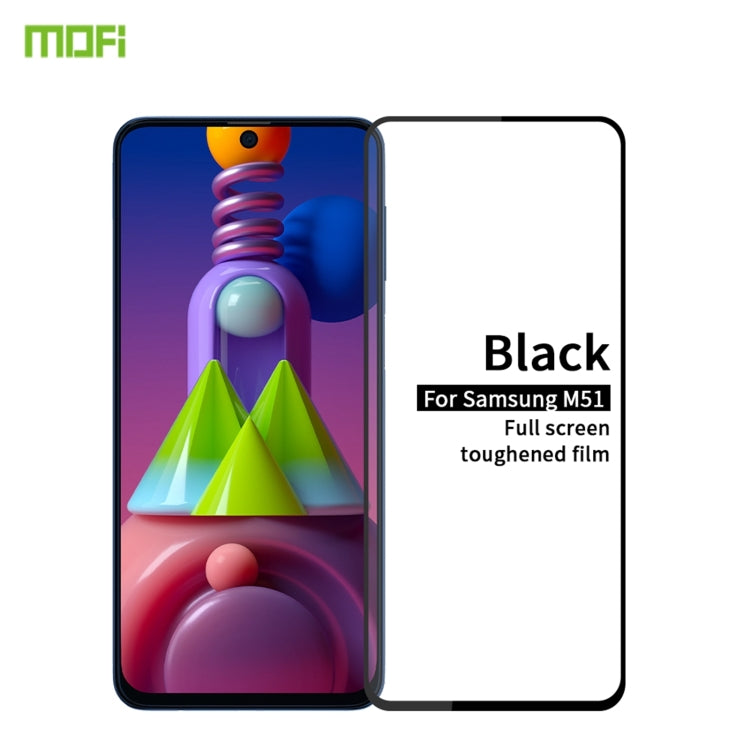 For Samsung Galaxy M51 MOFI 9H 2.5D Full Screen Tempered Glass Film(Black) - Galaxy Tempered Glass by MOFI | Online Shopping South Africa | PMC Jewellery