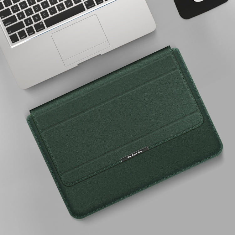 4 in 1 Universal Laptop Holder PU Waterproof Protection Wrist Laptop Bag, Size:15/16inch(Green) - 15 inch by PMC Jewellery | Online Shopping South Africa | PMC Jewellery | Buy Now Pay Later Mobicred