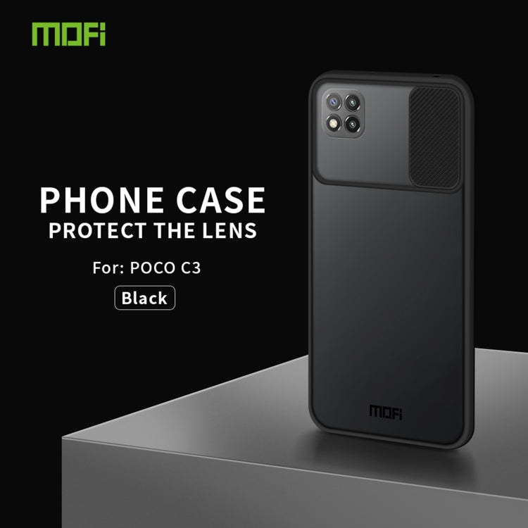 For Xiaomi Poco C3 MOFI Xing Dun Series Translucent Frosted PC + TPU Privacy Anti-glare Shockproof All-inclusive Protective Case(Black) - Xiaomi Cases by MOFI | Online Shopping South Africa | PMC Jewellery