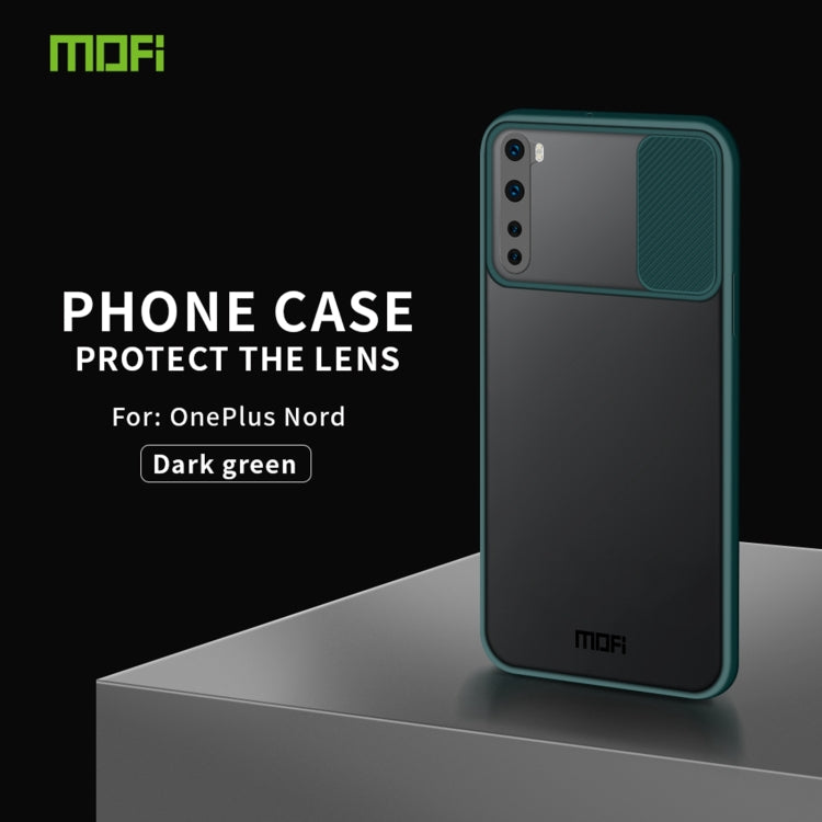 For OnePlus Nord MOFI Xing Dun Series Translucent Frosted PC + TPU Privacy Anti-glare Shockproof All-inclusive Protective Case(Green) - OnePlus Cases by MOFI | Online Shopping South Africa | PMC Jewellery