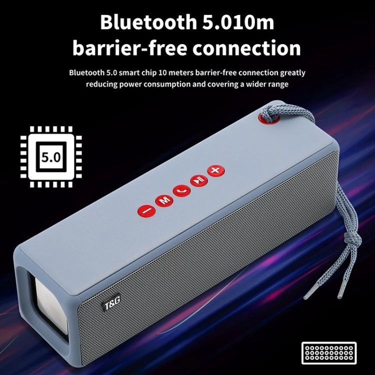 T&G TG271 TWS Subwoofer Bluetooth Speaker With Braided Rope, Support USB/AUX/TF Card/FM(Blue) - Desktop Speaker by T&G | Online Shopping South Africa | PMC Jewellery | Buy Now Pay Later Mobicred