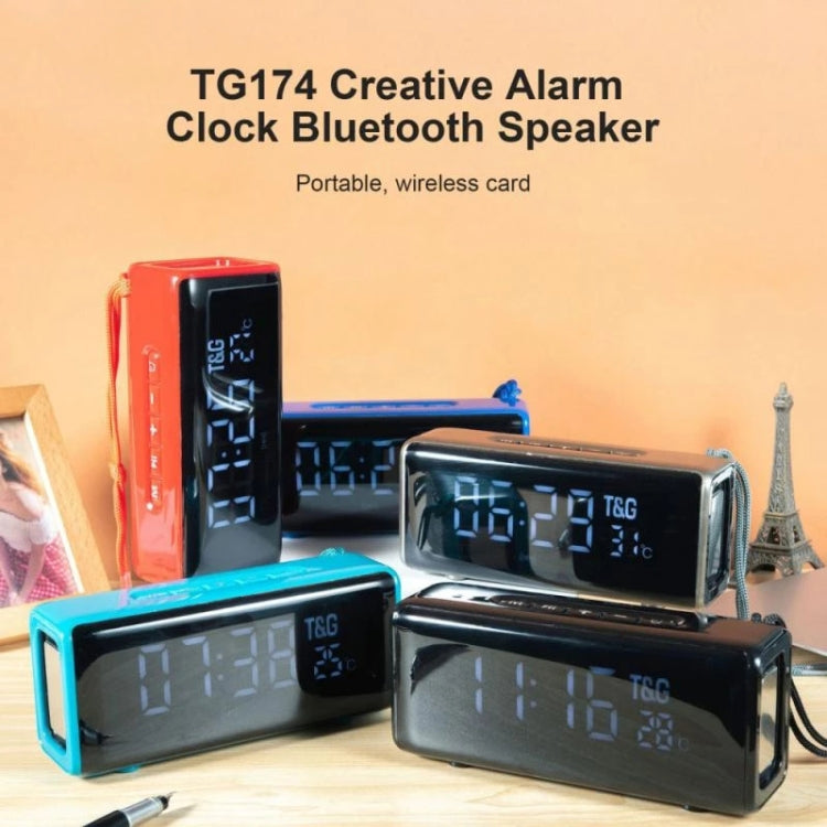 T&G TG174 TWS Mmirror Bluetooth Speaker, Support Alarm Clock / Time & Temperature Display / Micro SD Card / FM / MP3(Black) - Desktop Speaker by T&G | Online Shopping South Africa | PMC Jewellery | Buy Now Pay Later Mobicred