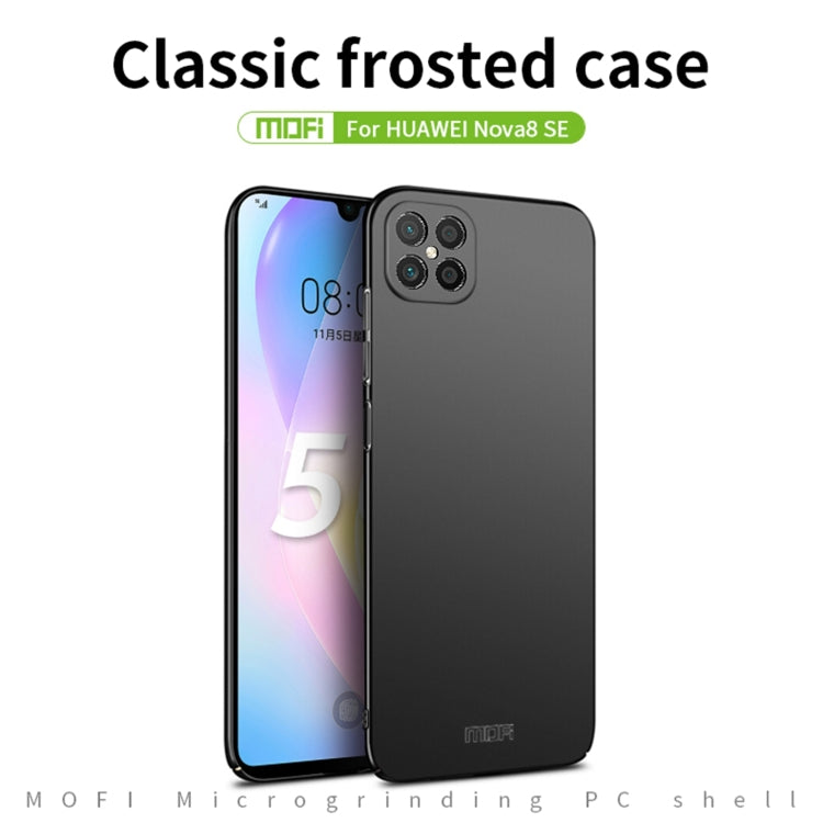 For Huawei nova 8 SE MOFI Frosted PC Ultra-thin Hard Case (Black) - Huawei Cases by MOFI | Online Shopping South Africa | PMC Jewellery