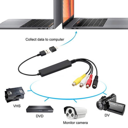 USB to RCA Cable 60+ Supports Vista 64 / Win 7 / Win 8 / Win 10 / Mac OS - RCA Cable by PMC Jewellery | Online Shopping South Africa | PMC Jewellery | Buy Now Pay Later Mobicred