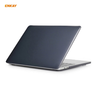 ENKAY 3 in 1 Crystal Laptop Protective Case + US Version TPU Keyboard Film + Anti-dust Plugs Set for MacBook Pro 13.3 inch A1708 (without Touch Bar)(Black) - MacBook Pro Cases by ENKAY | Online Shopping South Africa | PMC Jewellery | Buy Now Pay Later Mobicred