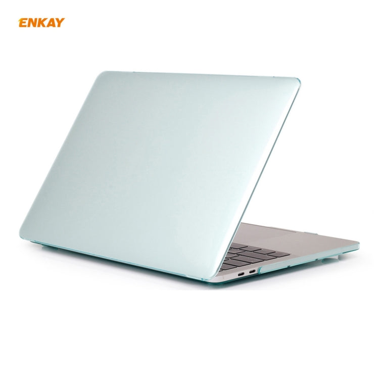 ENKAY 3 in 1 Crystal Laptop Protective Case + EU Version TPU Keyboard Film + Anti-dust Plugs Set for MacBook Pro 13.3 inch A1706 / A1989 / A2159 (with Touch Bar)(Green) - MacBook Pro Cases by ENKAY | Online Shopping South Africa | PMC Jewellery | Buy Now Pay Later Mobicred