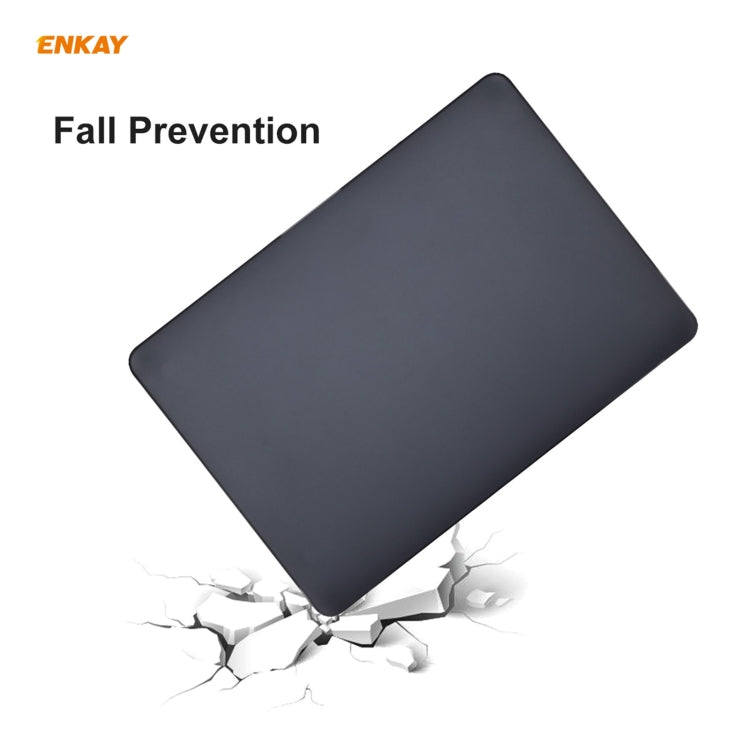 ENKAY 3 in 1 Matte Laptop Protective Case + EU Version TPU Keyboard Film + Anti-dust Plugs Set for MacBook Pro 13.3 inch A1706 / A1989 / A2159 (with Touch Bar)(White) - MacBook Pro Cases by ENKAY | Online Shopping South Africa | PMC Jewellery | Buy Now Pay Later Mobicred