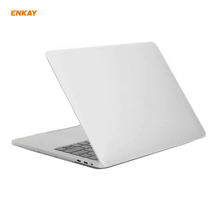 ENKAY 3 in 1 Matte Laptop Protective Case + US Version TPU Keyboard Film + Anti-dust Plugs Set for MacBook Pro 13.3 inch A1708 (without Touch Bar)(White) - MacBook Pro Cases by ENKAY | Online Shopping South Africa | PMC Jewellery | Buy Now Pay Later Mobicred