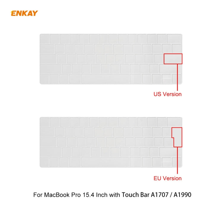 ENKAY 3 in 1 Matte Laptop Protective Case + EU Version TPU Keyboard Film + Anti-dust Plugs Set for MacBook Pro 15.4 inch A1707 & A1990 (with Touch Bar)(Orange) - MacBook Pro Cases by ENKAY | Online Shopping South Africa | PMC Jewellery | Buy Now Pay Later Mobicred