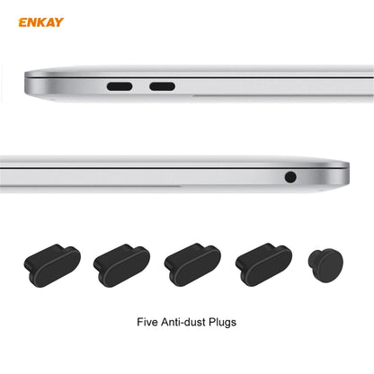 ENKAY 3 in 1 Matte Laptop Protective Case + US Version TPU Keyboard Film + Anti-dust Plugs Set for MacBook Air 13.3 inch A1932 (2018)(Grey) - MacBook Air Cases by ENKAY | Online Shopping South Africa | PMC Jewellery | Buy Now Pay Later Mobicred