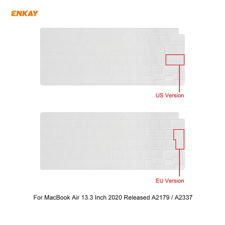 ENKAY 3 in 1 Matte Laptop Protective Case + US Version TPU Keyboard Film + Anti-dust Plugs Set for MacBook Air 13.3 inch A2179 & A2337 (2020)(Black) - MacBook Air Cases by ENKAY | Online Shopping South Africa | PMC Jewellery | Buy Now Pay Later Mobicred