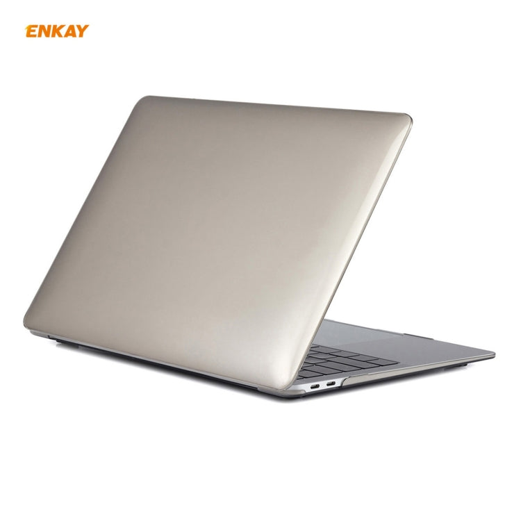 For MacBook Air 13.3 inch A2179 & A2337 2020 ENKAY 3 in 1 Crystal Laptop Protective Case + EU Version TPU Keyboard Film + Anti-dust Plugs Set(Grey) - MacBook Air Cases by ENKAY | Online Shopping South Africa | PMC Jewellery | Buy Now Pay Later Mobicred