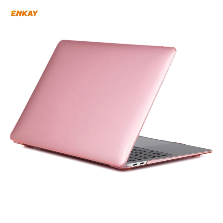 For MacBook Air 13.3 inch A2179 & A2337 2020 ENKAY 3 in 1 Crystal Laptop Protective Case + EU Version TPU Keyboard Film + Anti-dust Plugs Set(Pink) - MacBook Air Cases by ENKAY | Online Shopping South Africa | PMC Jewellery | Buy Now Pay Later Mobicred