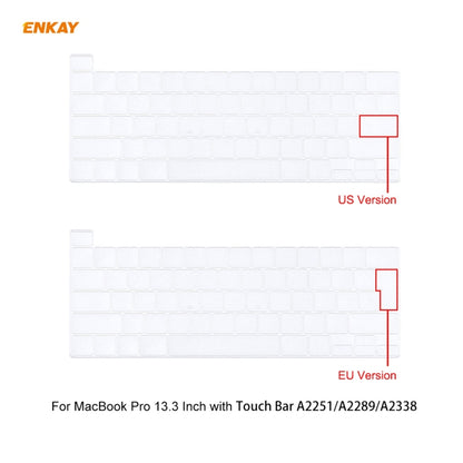 ENKAY 3 in 1 Crystal Laptop Protective Case + US Version TPU Keyboard Film + Anti-dust Plugs Set for MacBook Pro 13.3 inch A2251 & A2289 & A2338 (with Touch Bar)(Grey) - MacBook Pro Cases by ENKAY | Online Shopping South Africa | PMC Jewellery | Buy Now Pay Later Mobicred