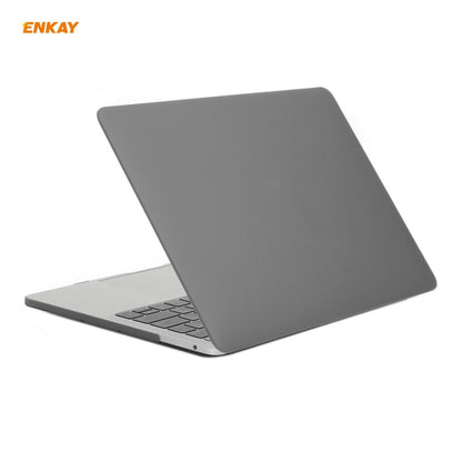 ENKAY 3 in 1 Matte Laptop Protective Case + US Version TPU Keyboard Film + Anti-dust Plugs Set for MacBook Pro 13.3 inch A2251 & A2289 & A2338 (with Touch Bar)(Grey) - MacBook Pro Cases by ENKAY | Online Shopping South Africa | PMC Jewellery | Buy Now Pay Later Mobicred