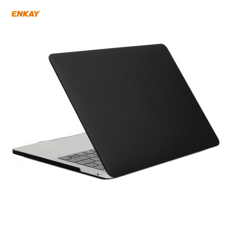 ENKAY 3 in 1 Matte Laptop Protective Case + EU Version TPU Keyboard Film + Anti-dust Plugs Set for MacBook Pro 13.3 inch A2251 & A2289 & A2338 (with Touch Bar)(Black) - MacBook Pro Cases by ENKAY | Online Shopping South Africa | PMC Jewellery | Buy Now Pay Later Mobicred