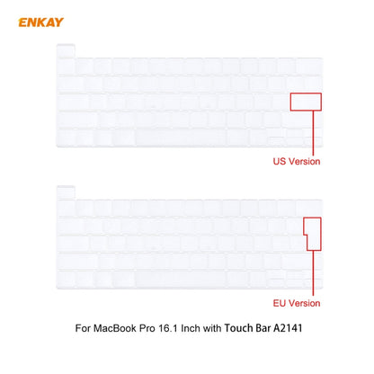 ENKAY 3 in 1 Matte Laptop Protective Case + US Version TPU Keyboard Film + Anti-dust Plugs Set for MacBook Pro 16 inch A2141 (with Touch Bar)(Purple) - MacBook Pro Cases by ENKAY | Online Shopping South Africa | PMC Jewellery | Buy Now Pay Later Mobicred