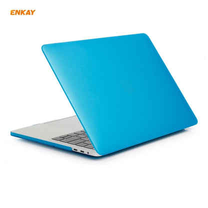 ENKAY 3 in 1 Matte Laptop Protective Case + EU Version TPU Keyboard Film + Anti-dust Plugs Set for MacBook Pro 16 inch A2141 (with Touch Bar)(Light Blue) - MacBook Pro Cases by ENKAY | Online Shopping South Africa | PMC Jewellery | Buy Now Pay Later Mobicred