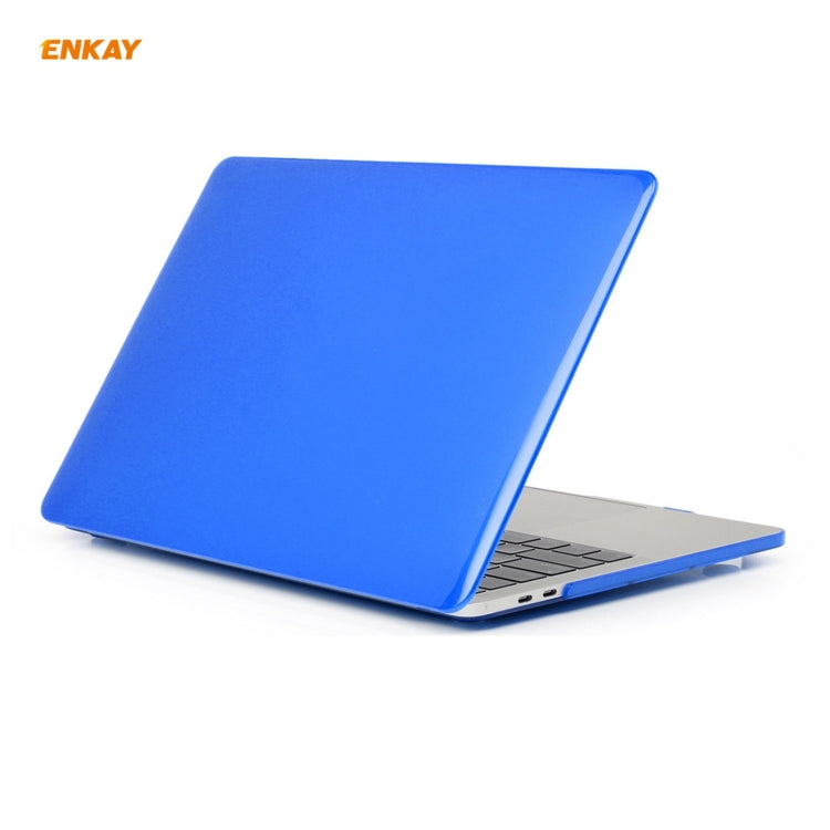 ENKAY 3 in 1 Crystal Laptop Protective Case + US Version TPU Keyboard Film + Anti-dust Plugs Set for MacBook Pro 16 inch A2141 (with Touch Bar)(Dark Blue) - MacBook Pro Cases by ENKAY | Online Shopping South Africa | PMC Jewellery | Buy Now Pay Later Mobicred