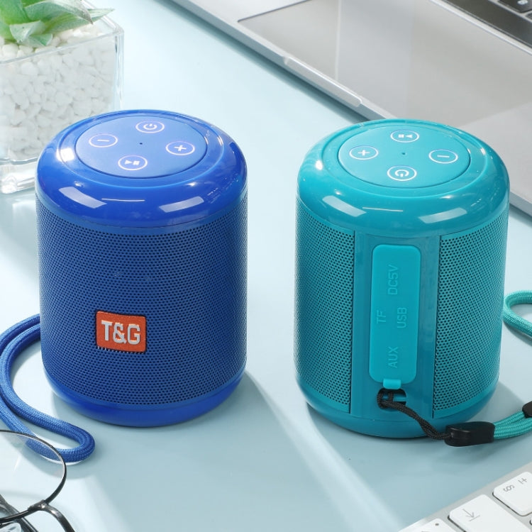 T&G TG519 TWS HiFi Portable Bluetooth Speaker Subwoofer Outdoor Wireless Column Speakers Support TF Card / FM / 3.5mm AUX / U Disk / Hands-free Call(Peacock Blue) - Desktop Speaker by T&G | Online Shopping South Africa | PMC Jewellery | Buy Now Pay Later Mobicred