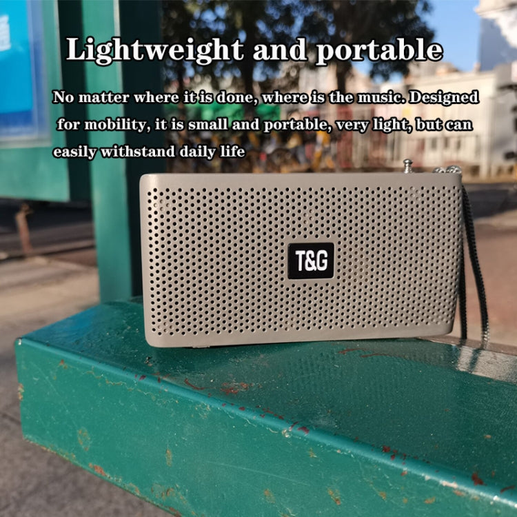 T&G TG282 Portable Bluetooth Speakers with Flashlight, Support TF Card / FM / 3.5mm AUX / U Disk / Hands-free Call(Gray) - Desktop Speaker by T&G | Online Shopping South Africa | PMC Jewellery | Buy Now Pay Later Mobicred