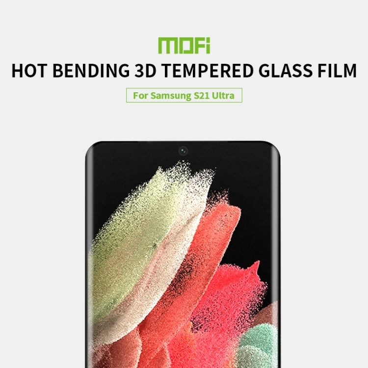 For Samsung Galaxy S21 Ultra 5G MOFI 9H 3D Explosion Proof Hot Bending Full Screen Covered Tempered Glass Film(Black) - Galaxy S21 Ultra 5G Tempered Glass by MOFI | Online Shopping South Africa | PMC Jewellery