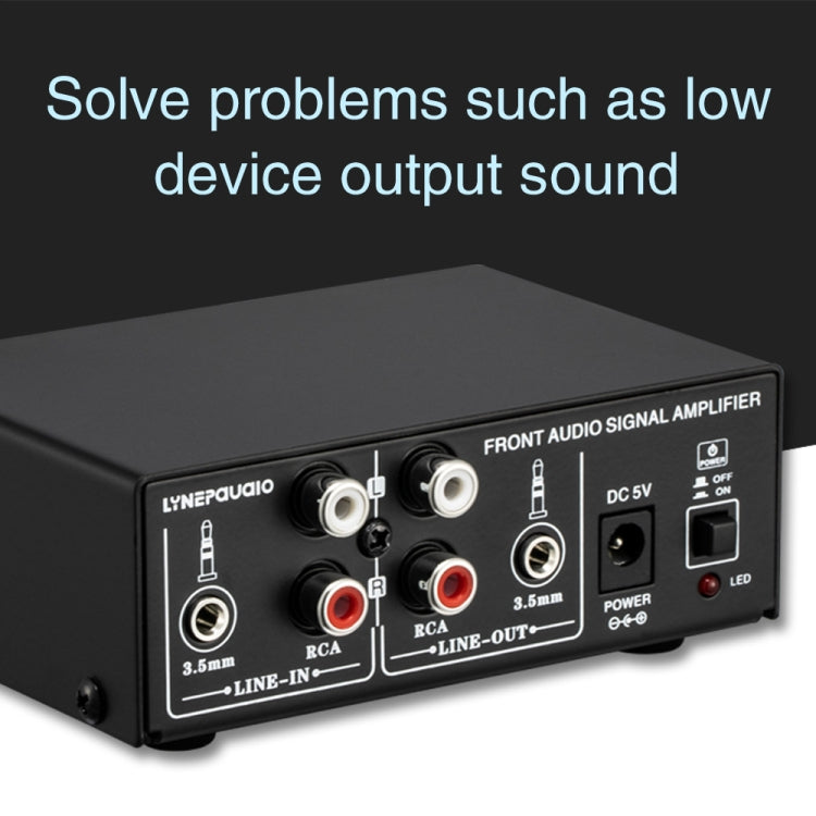 B053 Front Stereo Sound Amplifier Headphone Speaker Amplifier Booster with Volume Adjustment, 2-Way Mixer, USB 5V Power Supply, US Plug -  by PMC Jewellery | Online Shopping South Africa | PMC Jewellery | Buy Now Pay Later Mobicred