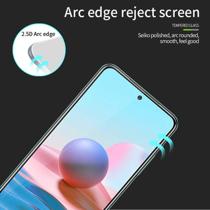 For Xiaomi Redmi Note 10 MOFI 9H 2.5D Full Screen Tempered Glass Film(Black) -  by MOFI | Online Shopping South Africa | PMC Jewellery