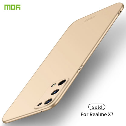 For OPPO Realme X7 MOFI Frosted PC Ultra-thin Hard Case(Gold) - Realme Cases by MOFI | Online Shopping South Africa | PMC Jewellery