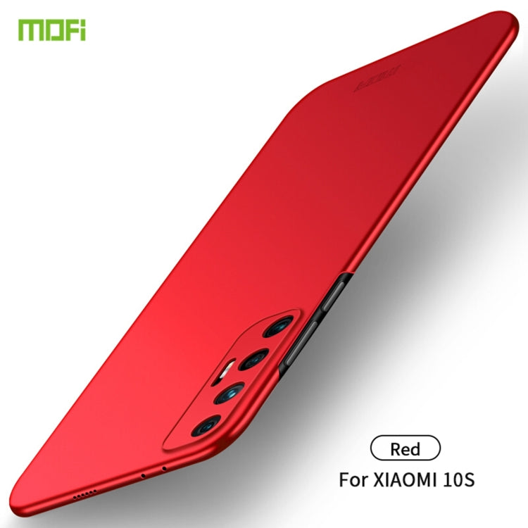 For Xiaomi Mi 10S MOFI Frosted PC Ultra-thin Hard Case(Red) - Xiaomi Cases by MOFI | Online Shopping South Africa | PMC Jewellery