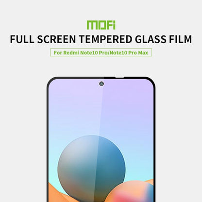 For Redmi Note 10 Pro / Note 10 Pro Max MOFI 9H 2.5D Full Screen Tempered Glass Film(Black) -  by MOFI | Online Shopping South Africa | PMC Jewellery