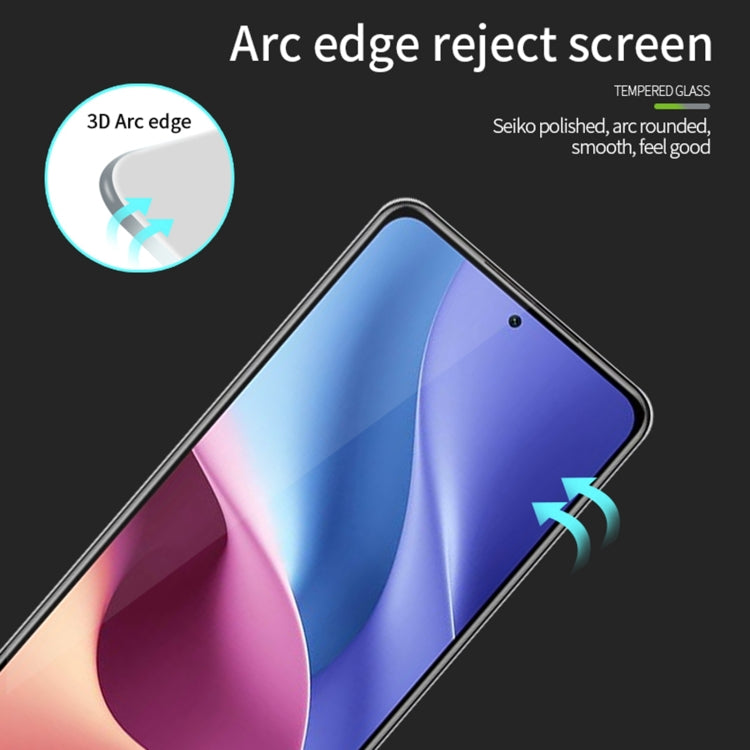 For Xiaomi Redmi K40 / K40 Pro MOFI 9H 3D Explosion-proof Curved Screen Tempered Glass Film(Black) -  by MOFI | Online Shopping South Africa | PMC Jewellery