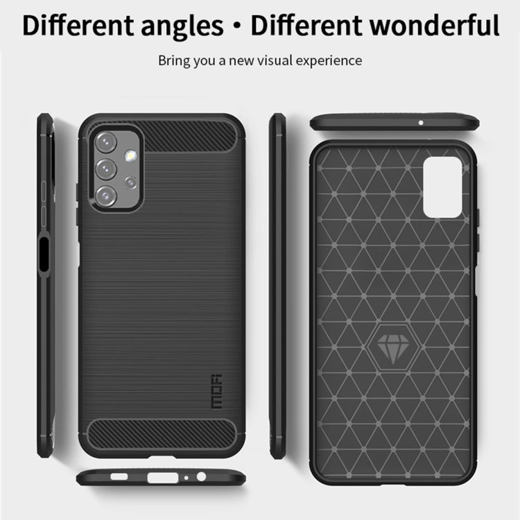 For Samsung Galaxy A32 5G MOFI Gentleness Series Brushed Texture Carbon Fiber Soft TPU Case(Black) - Galaxy Phone Cases by MOFI | Online Shopping South Africa | PMC Jewellery