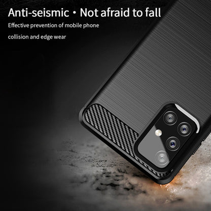 For Samsung Galaxy A72 5G/4G MOFI Gentleness Series Brushed Texture Carbon Fiber Soft TPU Case(Grey) - Galaxy Phone Cases by MOFI | Online Shopping South Africa | PMC Jewellery