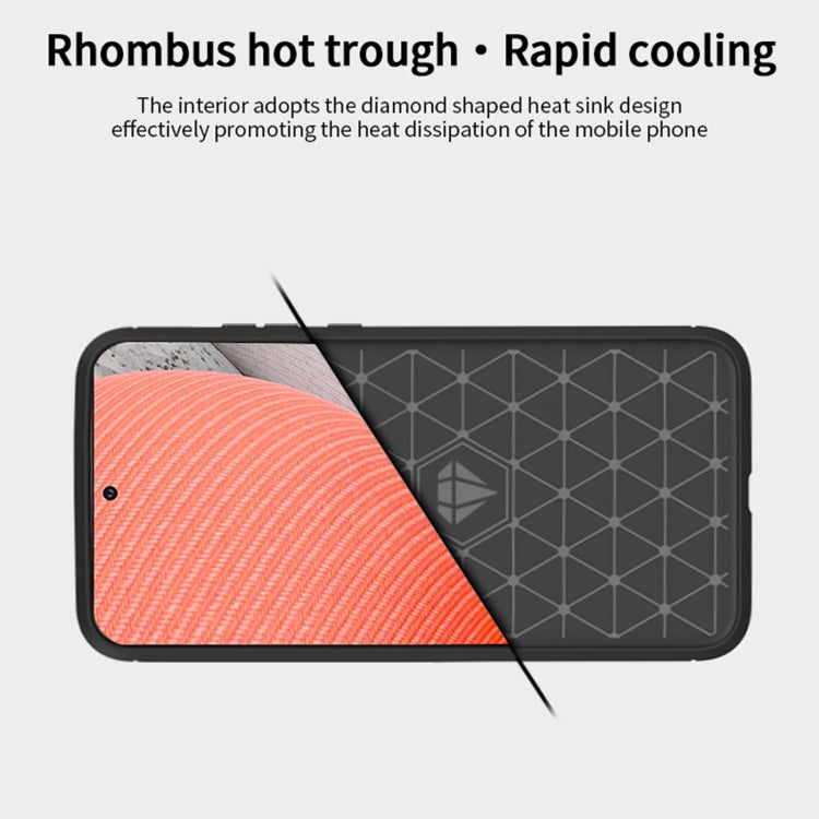 For Samsung Galaxy A72 5G/4G MOFI Gentleness Series Brushed Texture Carbon Fiber Soft TPU Case(Grey) - Galaxy Phone Cases by MOFI | Online Shopping South Africa | PMC Jewellery