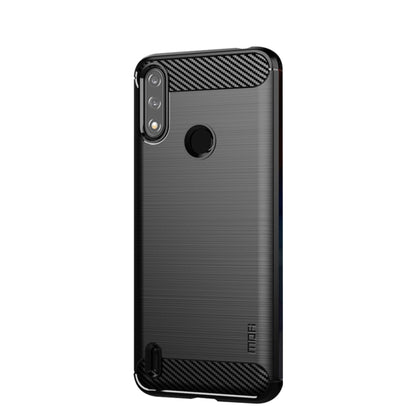 For Motorola Moto E7 Power MOFI Gentleness Series Brushed Texture Carbon Fiber Soft TPU Case(Black) - Motorola Cases by MOFI | Online Shopping South Africa | PMC Jewellery