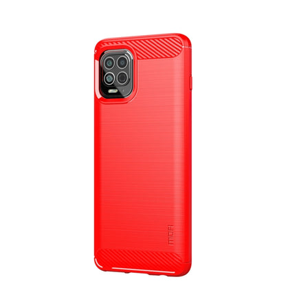 For Motorola Moto Edge S MOFI Gentleness Series Brushed Texture Carbon Fiber Soft TPU Case(Red) - Motorola Cases by MOFI | Online Shopping South Africa | PMC Jewellery