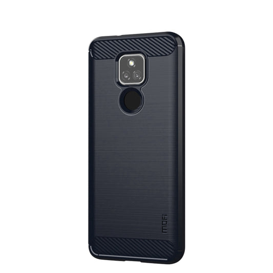 For Motorola Moto G Play 2021 MOFI Gentleness Series Brushed Texture Carbon Fiber Soft TPU Case(Blue) - Motorola Cases by MOFI | Online Shopping South Africa | PMC Jewellery