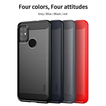 For Motorola Moto G10 / G30 MOFI Gentleness Series Brushed Texture Carbon Fiber Soft TPU Case(Black) - Motorola Cases by MOFI | Online Shopping South Africa | PMC Jewellery