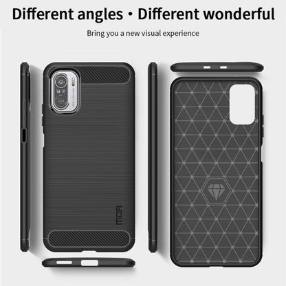 For Xiaomi Redmi K40 / K40 Pro / K40 Pro+ / Poco F3 MOFI Gentleness Series Brushed Texture Carbon Fiber Soft TPU Case(Black) - Xiaomi Cases by MOFI | Online Shopping South Africa | PMC Jewellery