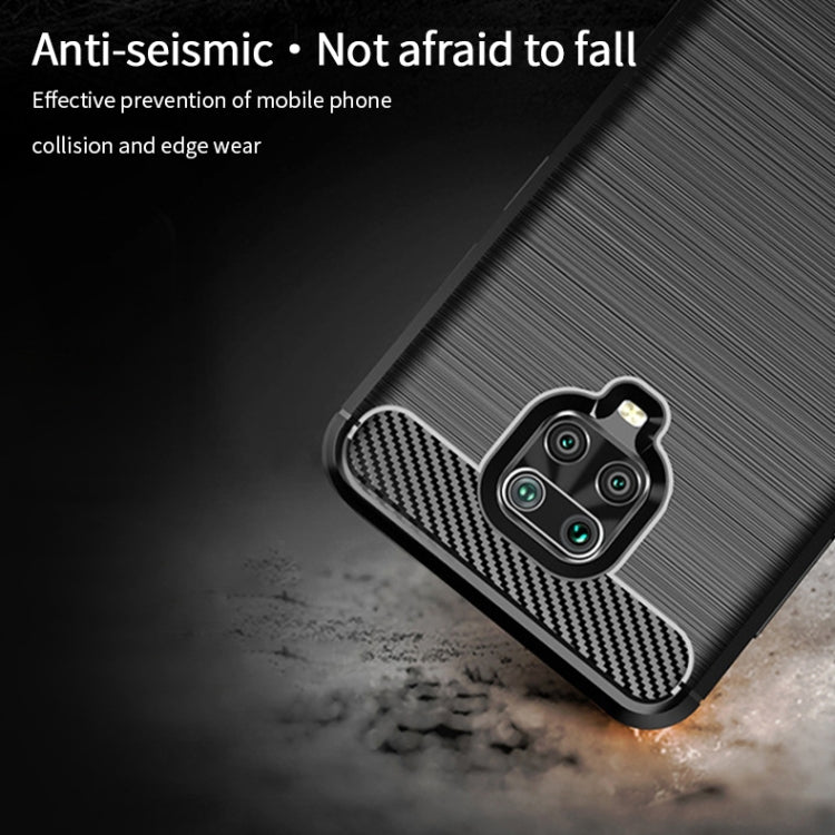 For Xiaomi Redmi Note 9s / Note 9 Pro / Note 9 Pro Max / Foco M2 Pro MOFI Gentleness Series Brushed Texture Carbon Fiber Soft TPU Case(Black) - Xiaomi Cases by MOFI | Online Shopping South Africa | PMC Jewellery