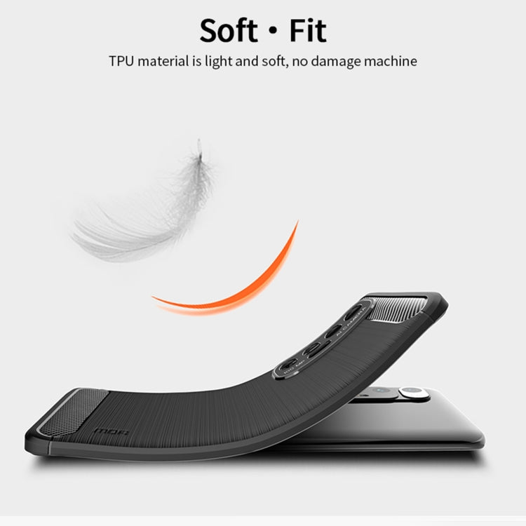 For?Xiaomi Mi 10S MOFI Gentleness Series Brushed Texture Carbon Fiber Soft TPU Case(Grey) - Xiaomi Cases by MOFI | Online Shopping South Africa | PMC Jewellery