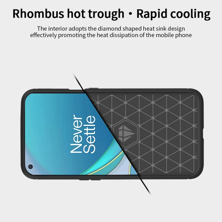 For OnePlus 9 Pro MOFI Gentleness Series Brushed Texture Carbon Fiber Soft TPU Case(Blue) - OnePlus Cases by MOFI | Online Shopping South Africa | PMC Jewellery