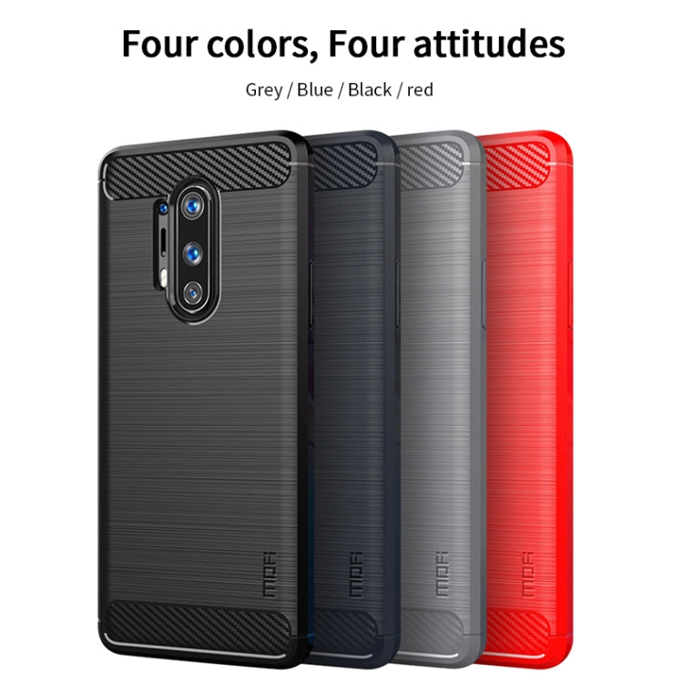 For OnePlus 8 Pro MOFI Gentleness Series Brushed Texture Carbon Fiber Soft TPU Case(Black) - OnePlus Cases by MOFI | Online Shopping South Africa | PMC Jewellery