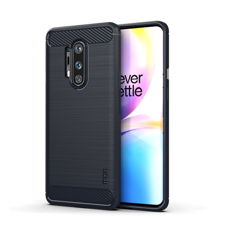 For OnePlus 8 Pro MOFI Gentleness Series Brushed Texture Carbon Fiber Soft TPU Case(Blue) - OnePlus Cases by MOFI | Online Shopping South Africa | PMC Jewellery