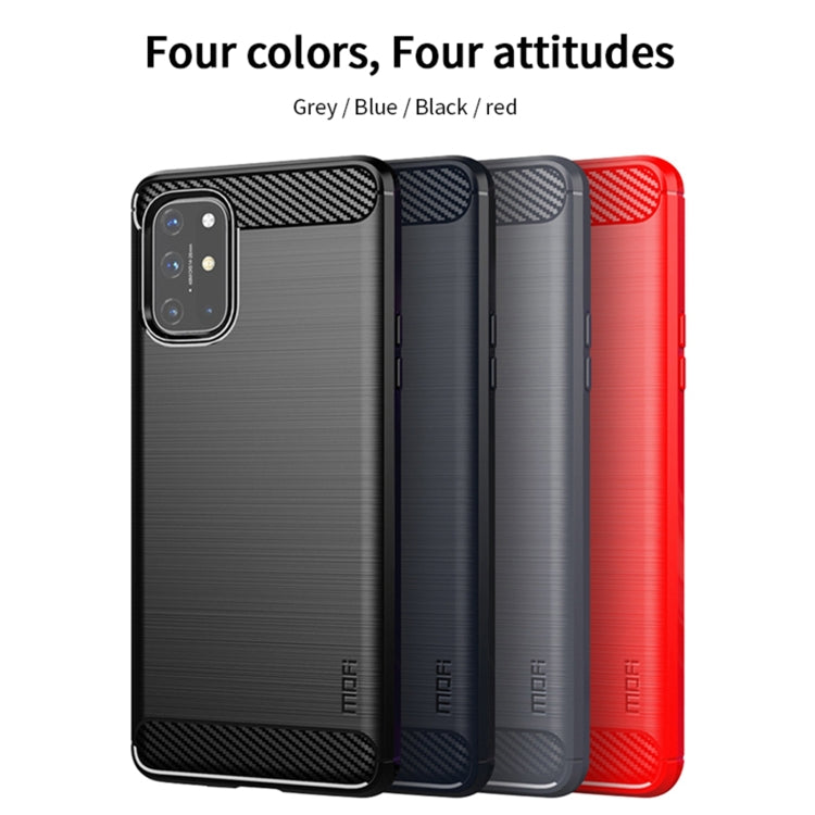 For OnePlus 8T MOFI Gentleness Series Brushed Texture Carbon Fiber Soft TPU Case(Grey) - OnePlus Cases by MOFI | Online Shopping South Africa | PMC Jewellery