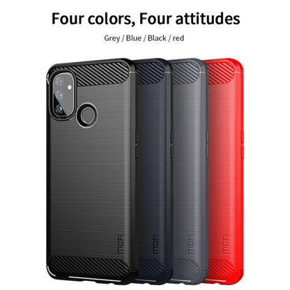 For OnePlus Nord N100 MOFI Gentleness Series Brushed Texture Carbon Fiber Soft TPU Case(Red) - OnePlus Cases by MOFI | Online Shopping South Africa | PMC Jewellery