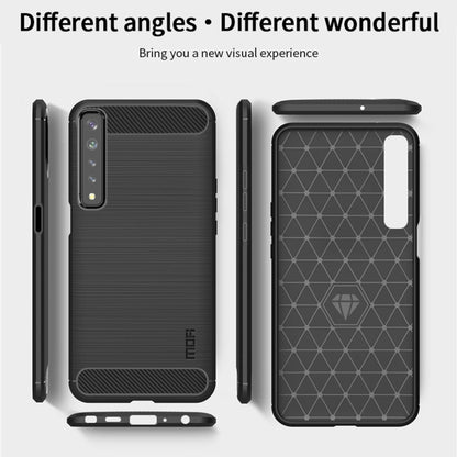 For LG Stylo 7 4G MOFI Gentleness Series Brushed Texture Carbon Fiber Soft TPU Case(Black) - LG by MOFI | Online Shopping South Africa | PMC Jewellery