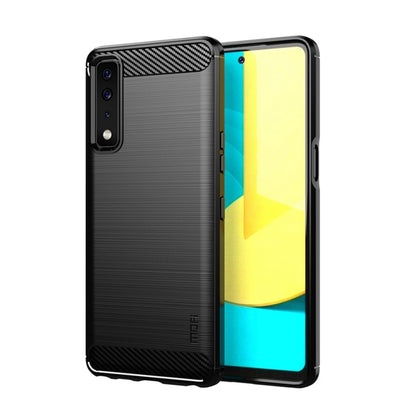 For LG Stylo 7 5G MOFI Gentleness Series Brushed Texture Carbon Fiber Soft TPU Case(Black) - LG by MOFI | Online Shopping South Africa | PMC Jewellery